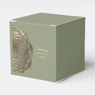 Salbei Grün und Gold Hochzeit mit Elegant Erdigem Geschenkschachtel