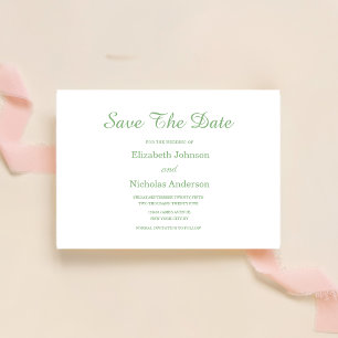 Salbei-grüne Kalligraphie und Typografie-Klassiker Save The Date