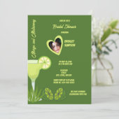 Salbei-Grüne Mädels und Matrimonengrab Einladung (Stehend Vorderseite)