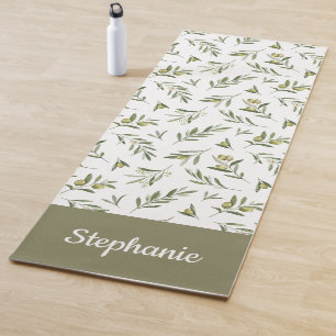 Salbei-Grüne Oliven-Wasserfarbe Benutzername Yogamatte