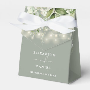 Salbei grüne Pflanzen-Lichterkette zur Hochzeit Geschenkschachtel