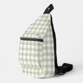 Salbei-Grüner Gingham-Trend Crossbody Bag (Rechte Ecke)