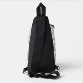 Salbei-Grüner Gingham-Trend Crossbody Bag (Rückseite)