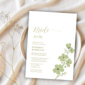 Salbei-grünes Brautparty Einladung