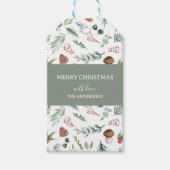 Salbei-Grünes Feiertags-Geschenk-Tag Geschenkanhänger (Vorderseite)