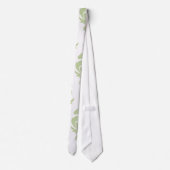Salbei-grünes, großes Damastmuster Krawatte (Rückseite)