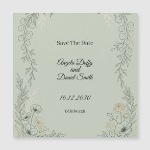Salbei-Grünzeug-Save-The-Date-Magnetkarte Magnetkarte