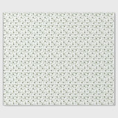 Salbei (hell, mittel, dunkel) Moderne Punkte Geschenkpapier (Flach)