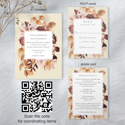 Salbei HerbstElegance, Hochzeit im Herbst QR-UAWG