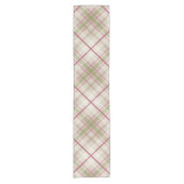 Salbei-Himbeercreme-Diagonalprofil kariert Kurzer Tischläufer (Vorderseite)