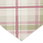 Salbei-Himbeercreme-Diagonalprofil kariert Kurzer Tischläufer (Ecke)