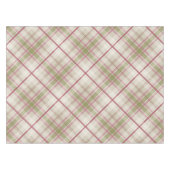 Salbei-Himbeercreme-Diagonalprofil kariert Tischdecke (Vorderseite (Horizontal))