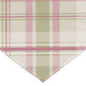Salbei-Himbeercreme-Diagonalprofil kariert Tischdecke (Schrägansicht)