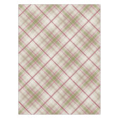 Salbei-Himbeercreme-Diagonalprofil kariert Tischdecke (Vorderseite)