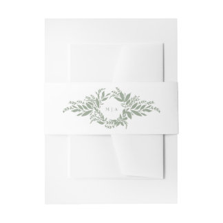 Salbei-Hochzeit Einladungsbanderole
