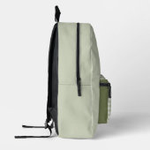 Salbei & Jägergrün Gingham Trend Monogramm Bedruckter Rucksack (Links)