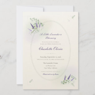 Salbei-Lavendel-Botanische-Baby-Party-Einladung