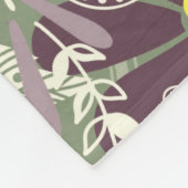Salbei lila Pflaumenleder Federn Blume Muster Fleecedecke (Ecke)