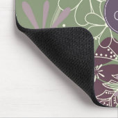 Salbei lila Pflaumenleder Federn Blume Muster Mousepad (Ecke)