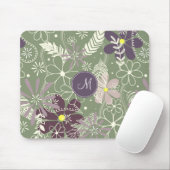 Salbei lila Pflaumenleder Federn Blume Muster Mousepad (Mit Mouse)