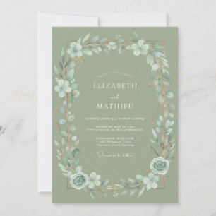Salbei-Minze-Zweig Eukalyptus-Hochzeit Einladung