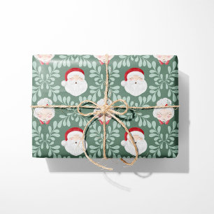 Salbei Mr. & Mrs. Claus Weihnachtspapier Geschenkpapier