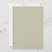 Salbei-Olivenblatt-Hochzeit Einladung (Rückseite)