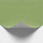 Salbei Olivgrün Uni-Farbe Geschenkpapier (Ecke)