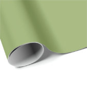 Salbei Olivgrün Uni-Farbe Geschenkpapier (Rolleneckpunkt)