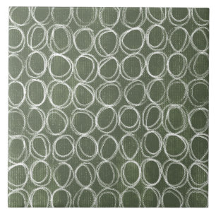 Salbei-Olivgrüne malerische geometrische Kunst 02 Fliese