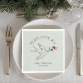 Salbei | PEACE LIEBE JOY Snowbird Weihnachtsfeiert Serviette