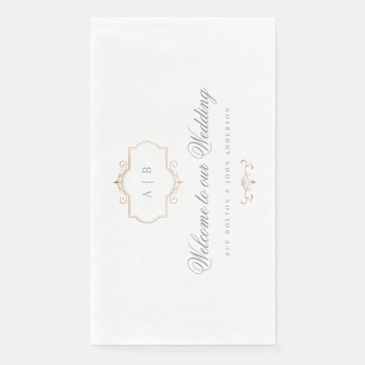 Salbei-Romantik-Oldtimerhochzeit Serviette (Vorderseite)