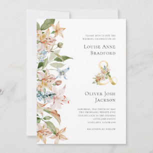 Salbei-Rosé-Aquarell-Blumen-Hochzeit mit Et-Zeiche Einladung