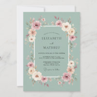 Salbei-Rosé-Blüten-Romanze-Hochzeit