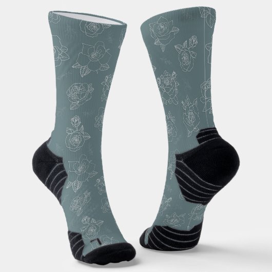 Salbei-Rosen-Liniensocken Socken (Gewinkelt)