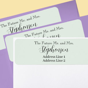 Salbei Save The Date Benutzerdefinierter Name Rück