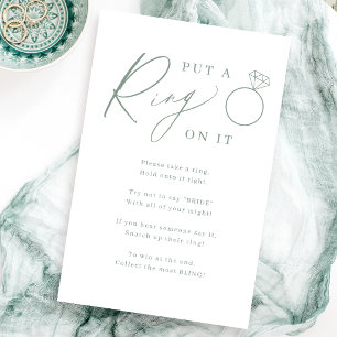 Salbei Schrift 'Setz einen Ring drauf' Junggeselli