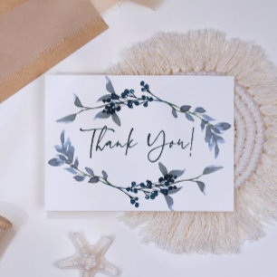 Salbei-Silber-Grün-Blumen-Elegantes-Dankeschön-Kar Dankeskarte