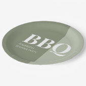 Salbei-Sommer-BBQ-Party  Pappteller (Schrägansicht)