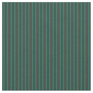 Salbei, Teal und Schokoladenbraun vertikal gestrei Stoff