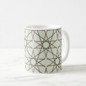 Salbei-Umber-Geometrie Kaffeetasse (VorderseiteRechts)