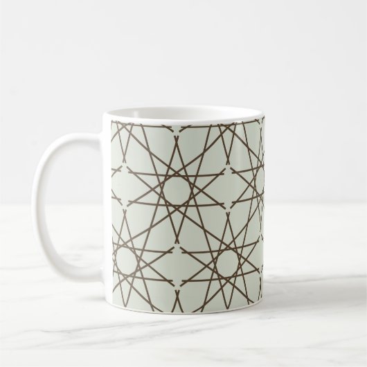 Salbei-Umber-Geometrie Kaffeetasse (Links)