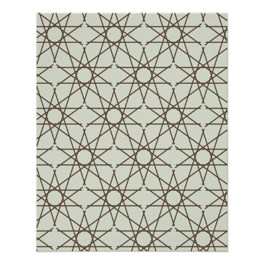 Salbei-Umber-Geometrie Poster (Vorderseite)