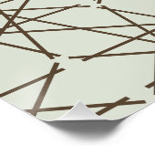 Salbei-Umber-Geometrie Poster (Ecke)
