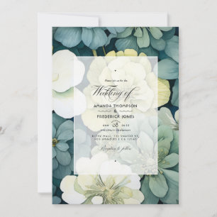 Salbei- und Elfenblüten-Hochzeit Einladung