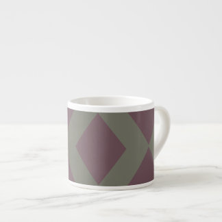 Salbei- und Maroquin-Diamantmuster Espressotasse