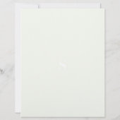 Salbei- und Olivenkariertes Briefpapier (Rückseite)