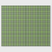 Salbei- und Olivgrün-Kariert Geschenkpapier (Flach)
