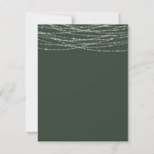 Salbei und Silber Einfache Hochzeit Einladung (Rückseite)