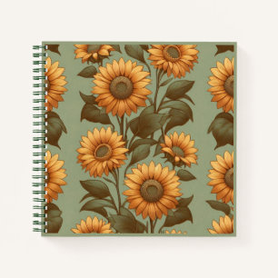Salbei und Sonnenblumen II Notizblock